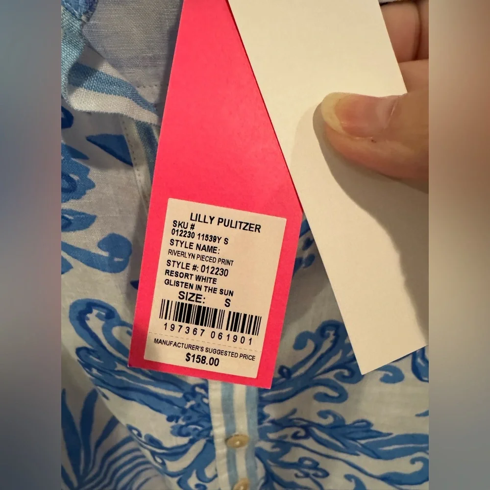 NWT Lilly Pulitzer Linen Top Sz Small - Picture 9 of 15